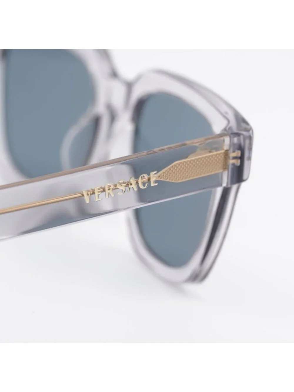 Versace VE4510U 530580 Sunglasses Grey Square Frame, Blue Lenses